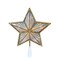 KSA 11&#x22; Lighted Gold and Iridescent Star Christmas Tree Topper, Clear Lights